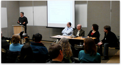 Panel discussion from a previous IUE conference
